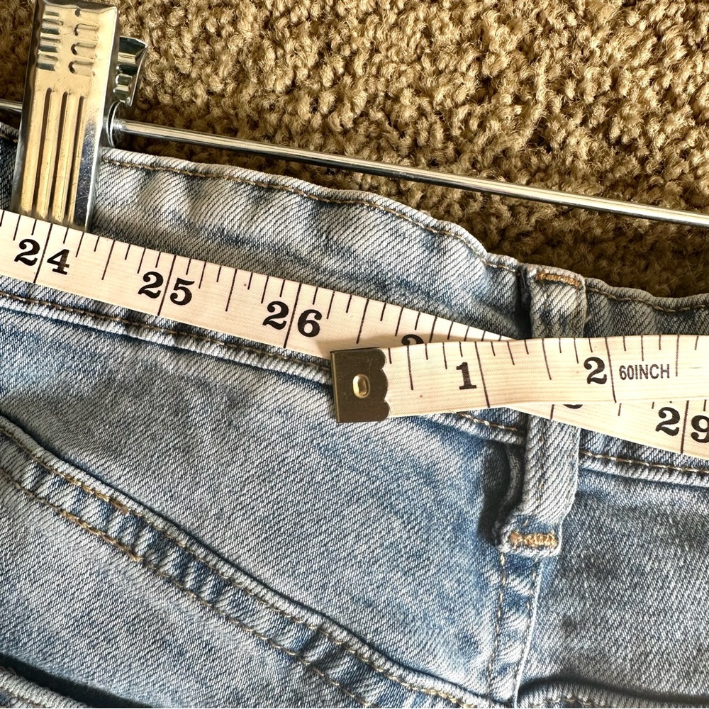 H&M Distressed Button Up Blue Jeans | Size 4 - Picture 4 of 7